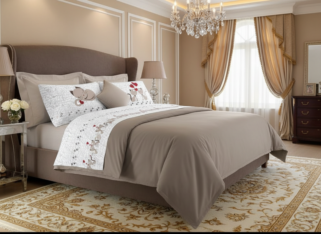 Completo lenzuola matrimoniale pensiero delicato 100% cotone