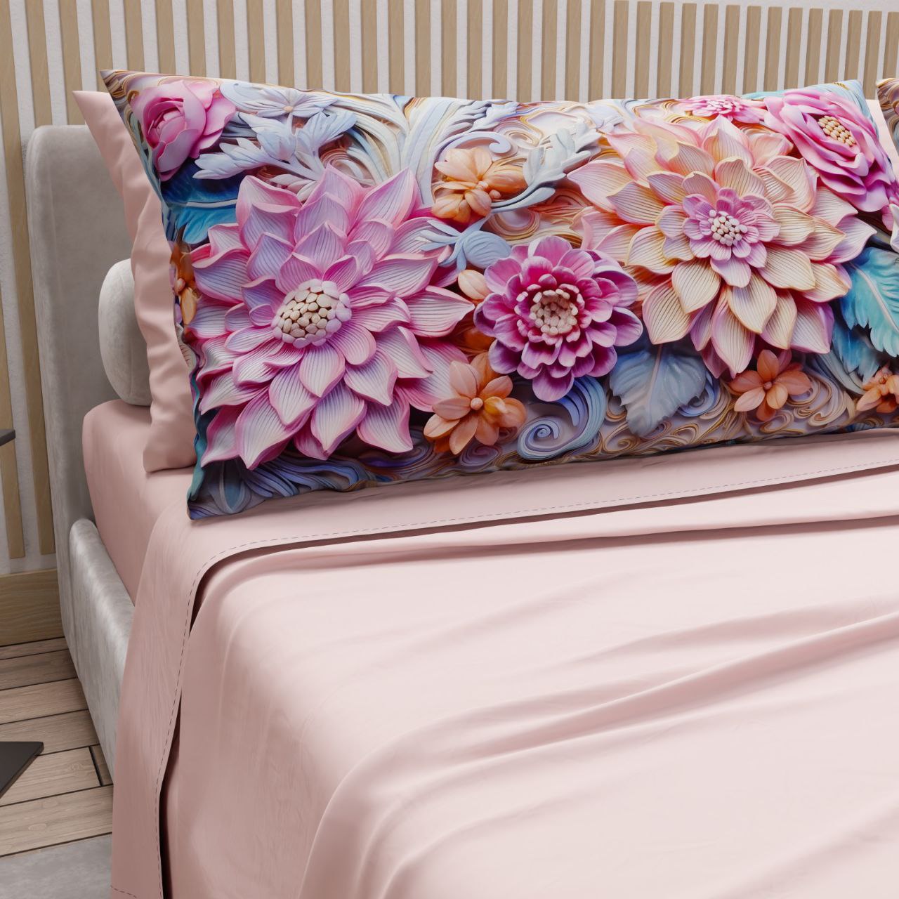 Lenzuola in  cotone t.unità con 4 federe