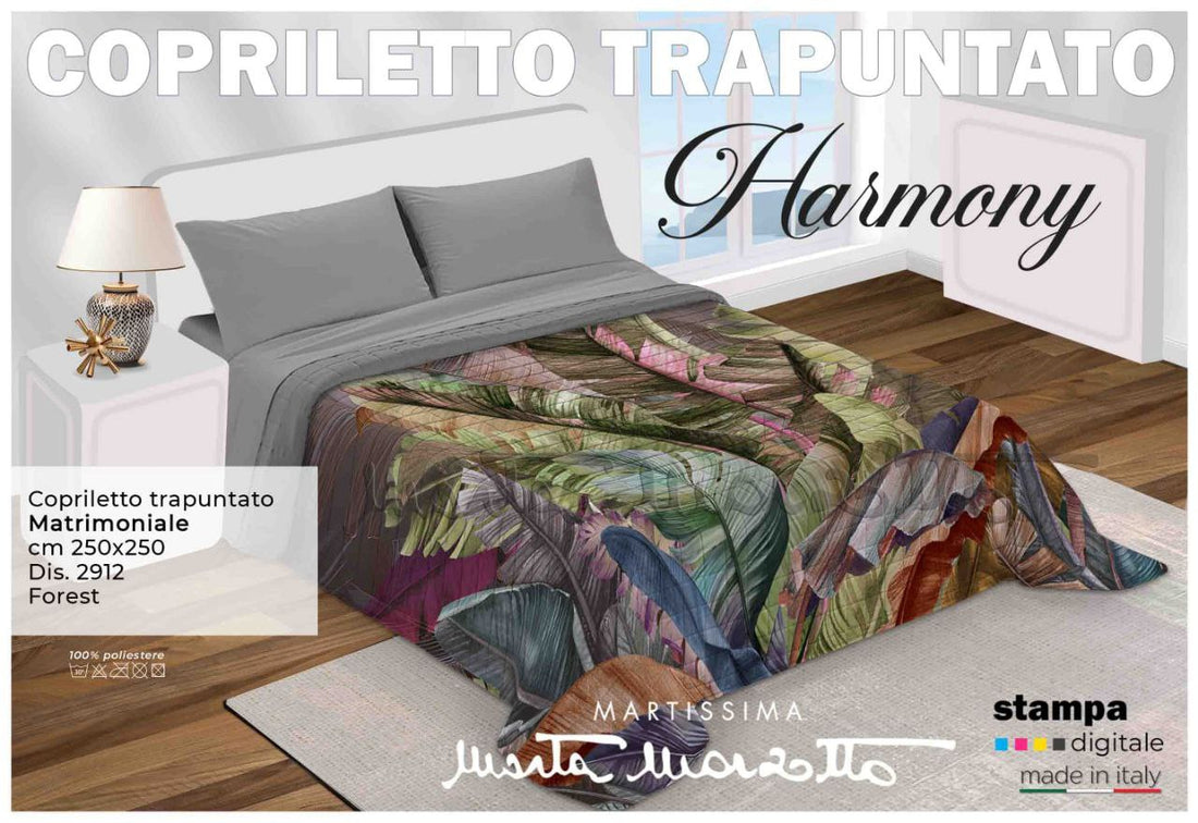 Trapuntino Matrimoniale Maxi in Stampa Digitale Piazzata: