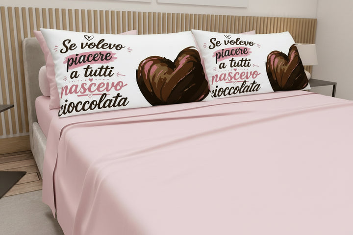 Completo lenzuola matrimoniale cuore