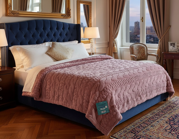 plaid jacquard in morbidissimo coral: