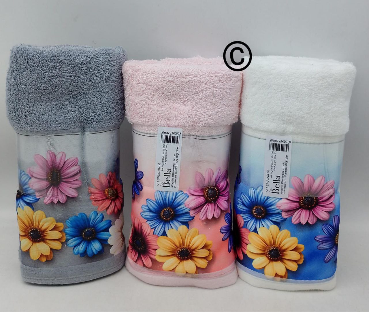 Asciugamano 1+1 con bordo in stampa digitale