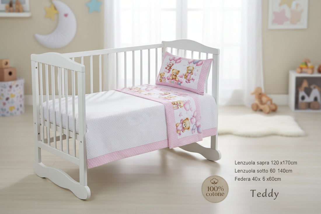 completo lenzuola per lettino e culla in stampa digitale&nbsp;