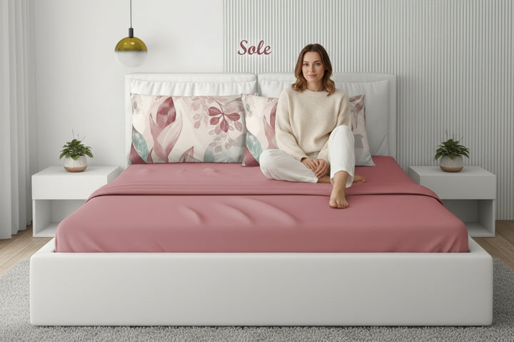 completo Lenzuola Tinta Unita matrimoniale