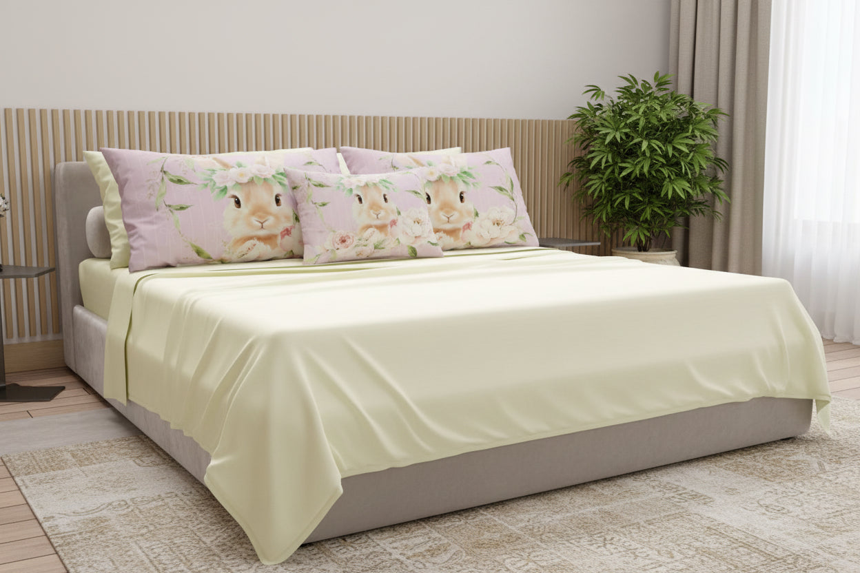 completo lenzuola tinta unita diodor con 4 federe incluse