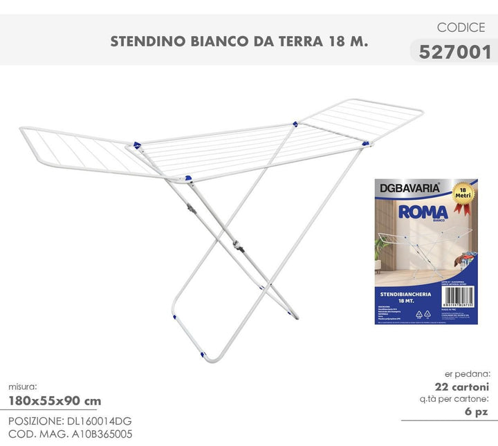 Stendino in ferro bianco&nbsp;resistente alle intemperie