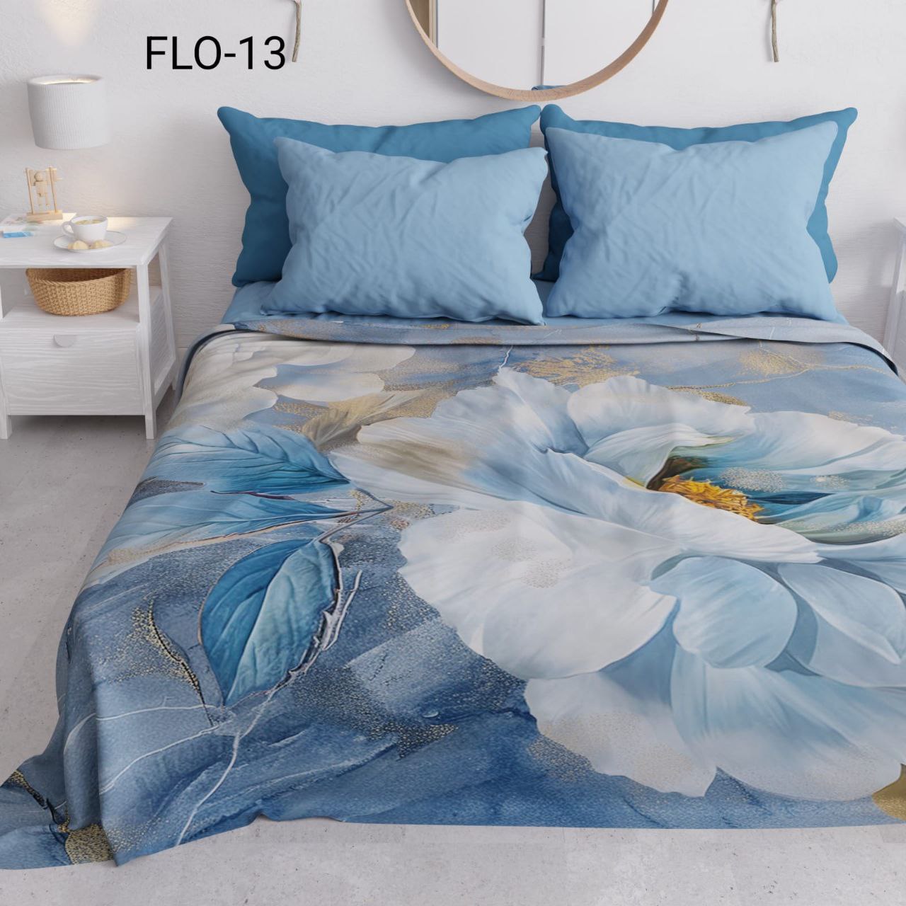 Copriletto In Stampa Digitale Piazzato.