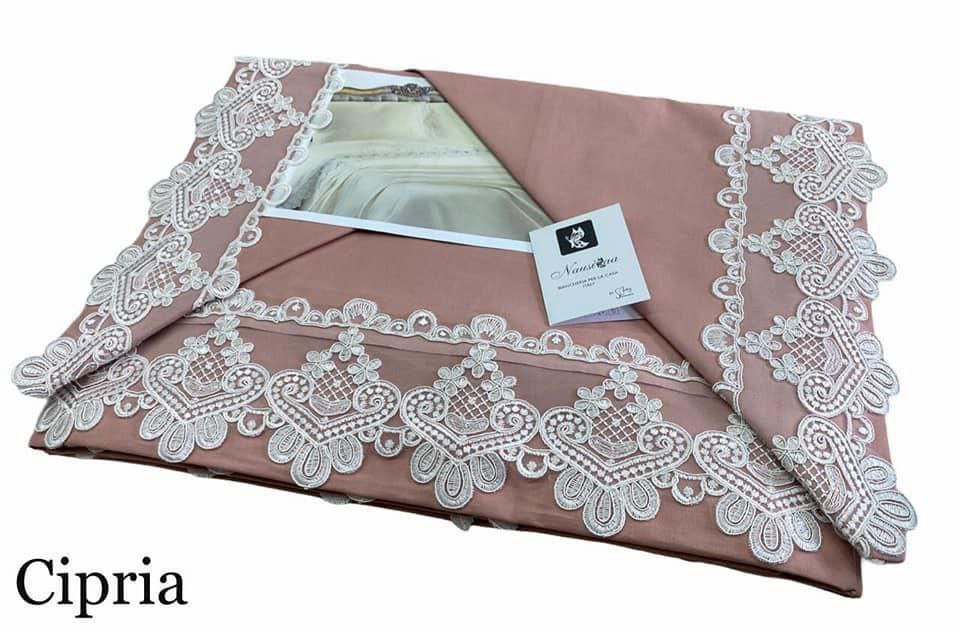 Lenzuola T. Unita Nausikaa con Pizzo Ricamato: