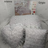 Quilted Bedspread with All Macramé and Embroidered Organza