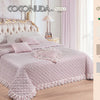 Quilted Bedspread with All Macramé and Embroidered Organza