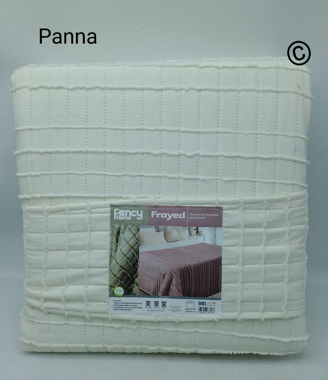 trapuntino matrimoniale in pregiato tessuto jacquard