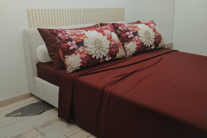 completo lenzuola in cotone tinta unita matrimoniale