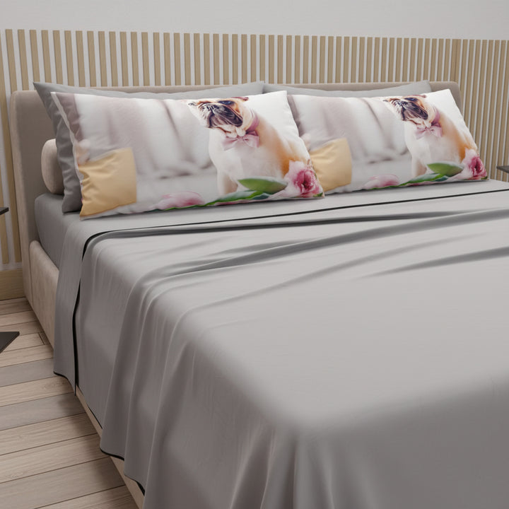 completo lenzuola in cotone tinta unita due federe digitali  e due t.unita matrimoniale