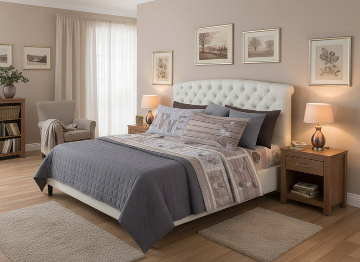 completo Lenzuola "Pensieri Delicati" in Puro Cotone