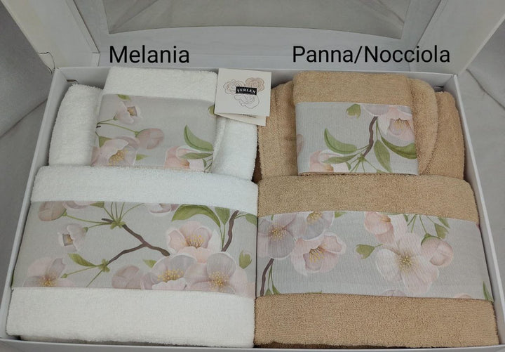Completo Bagno 8 Pezzi con Balze Stampate
