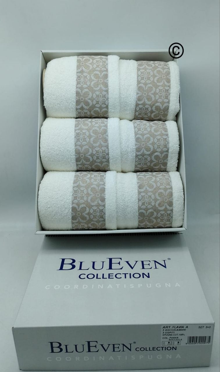 Elegante set di asciugamani 3+3 Ginevra