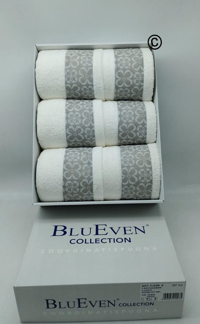 Elegante set di asciugamani 3+3 Ginevra
