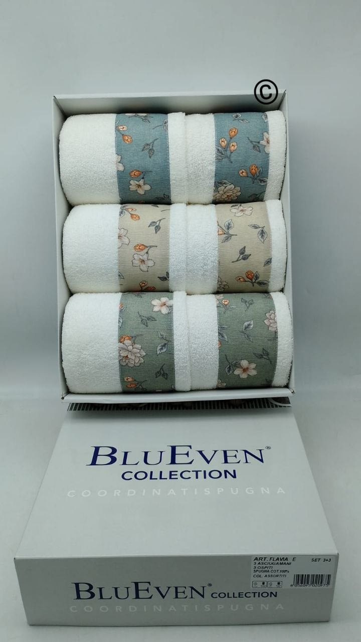Elegante set di asciugamani 3+3 Ginevra