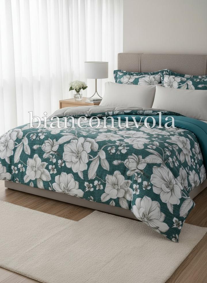 Trapunta di lusso in stampa digitale, un capolavoro di design e calore per la vostra camera da letto.