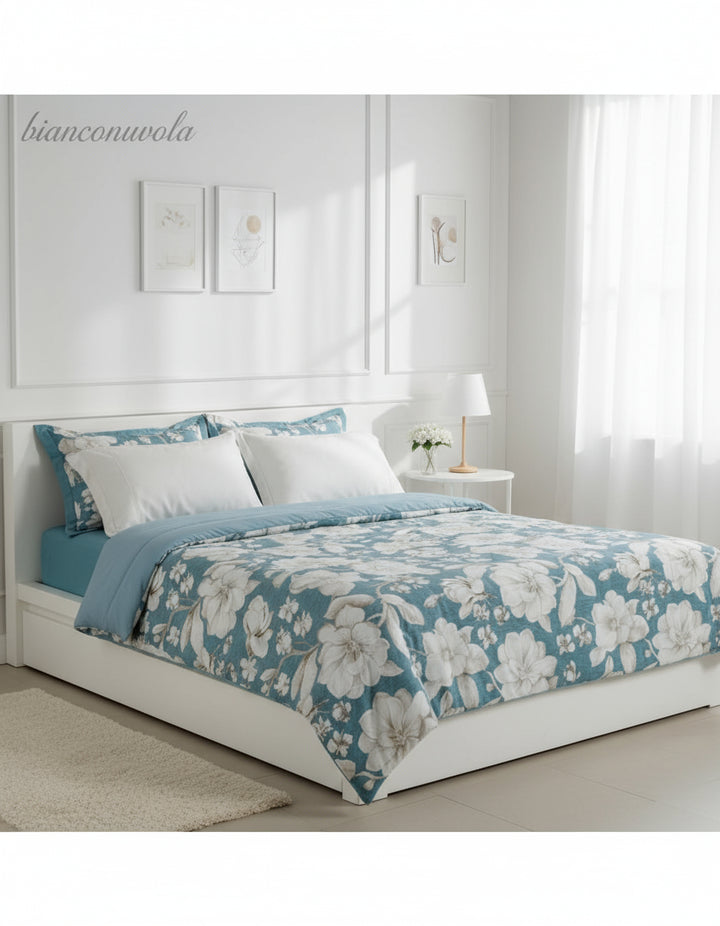 Trapunta di lusso in stampa digitale, un capolavoro di design e calore per la vostra camera da letto.