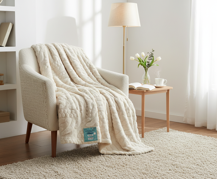 plaid jacquard in morbidissimo coral: