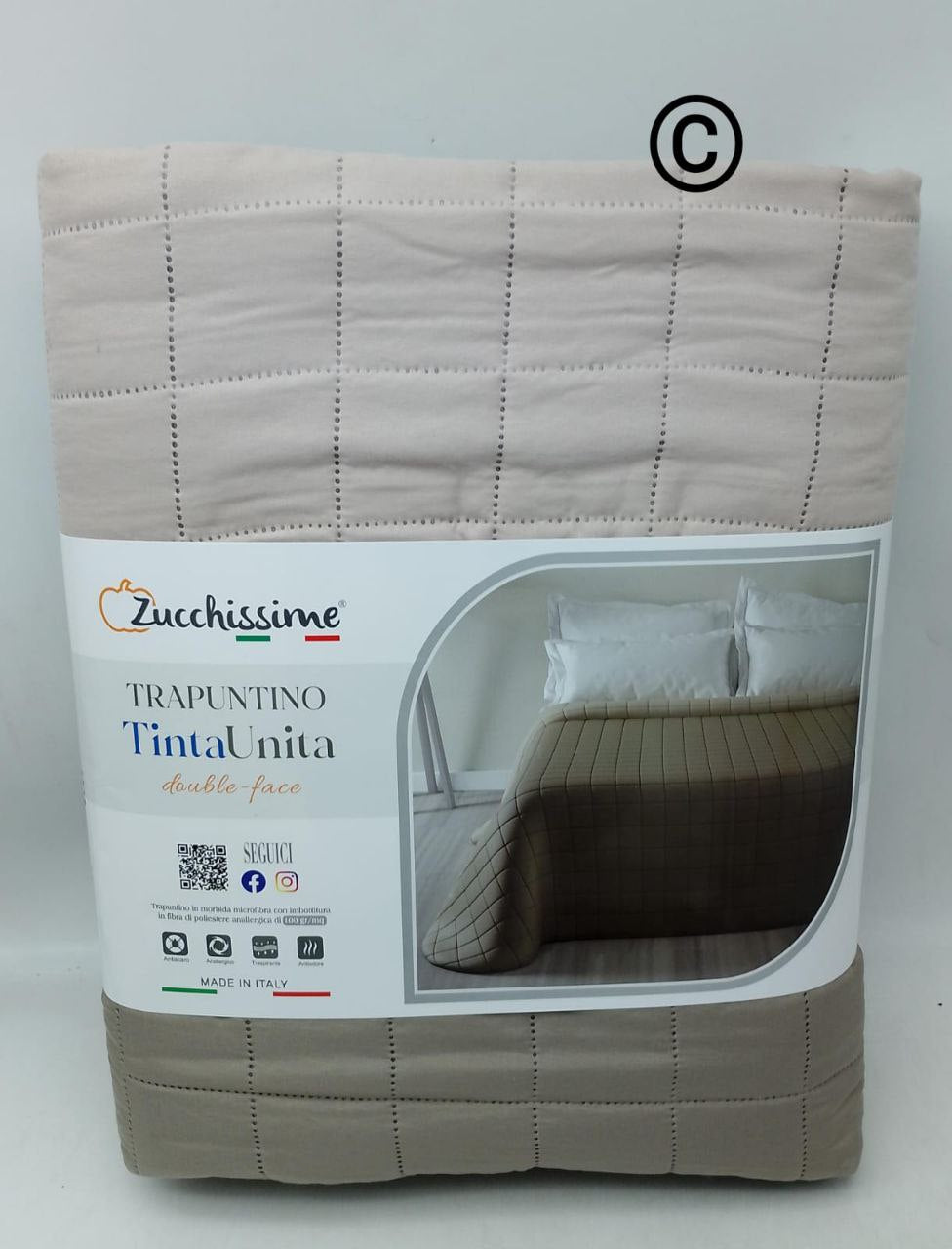 Trapuntino zucchissime t.unità double face bicolore