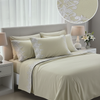 Plain-Colored Sheets with Organza Macramé Lace and Flounce
