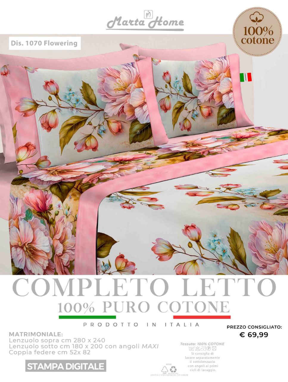 Lenzuola  Marta Marzotto in Stampa Digitale