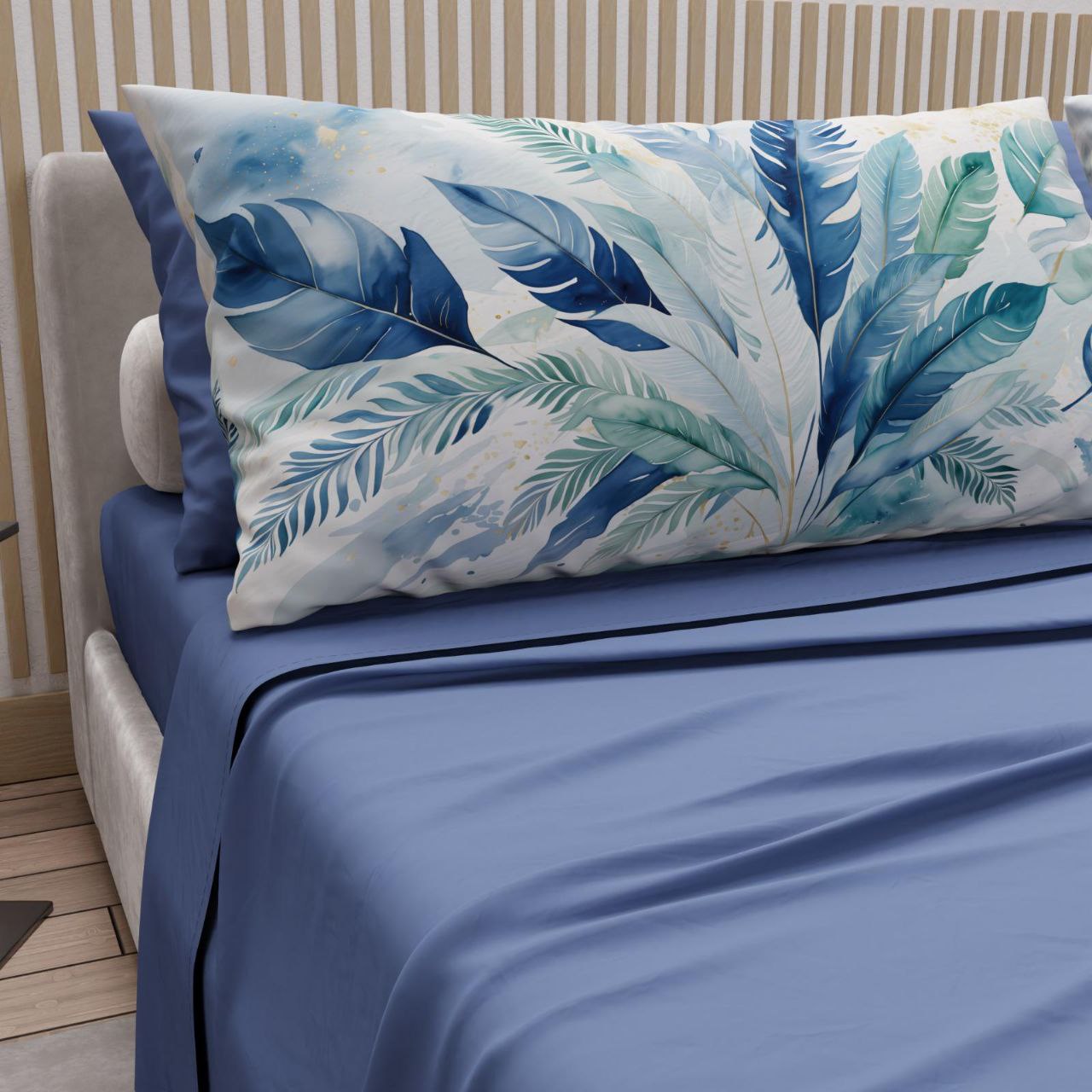 Lenzuola in  cotone t.unità con 4 federe