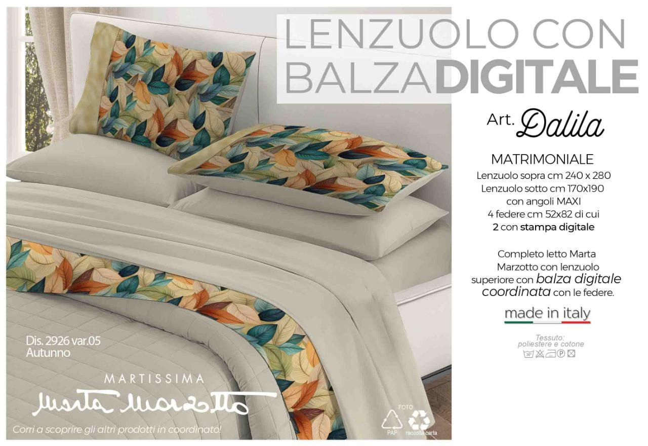 Lenzuolo Tinta Unita con 4 Federe Marta Marzotto