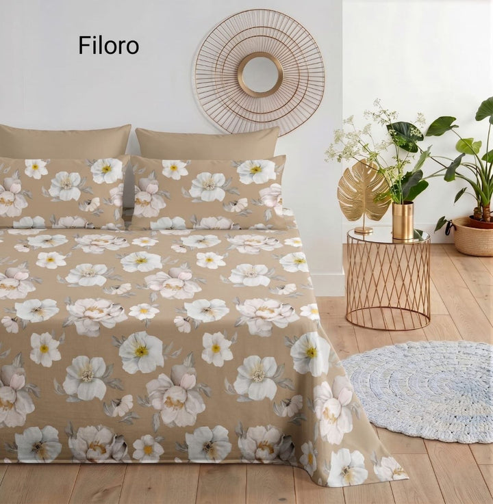 Completo lenzuola matrimoniale fiore