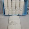 New and Refined Ferlen 6+6 Towel Set with Precious Macramé Border