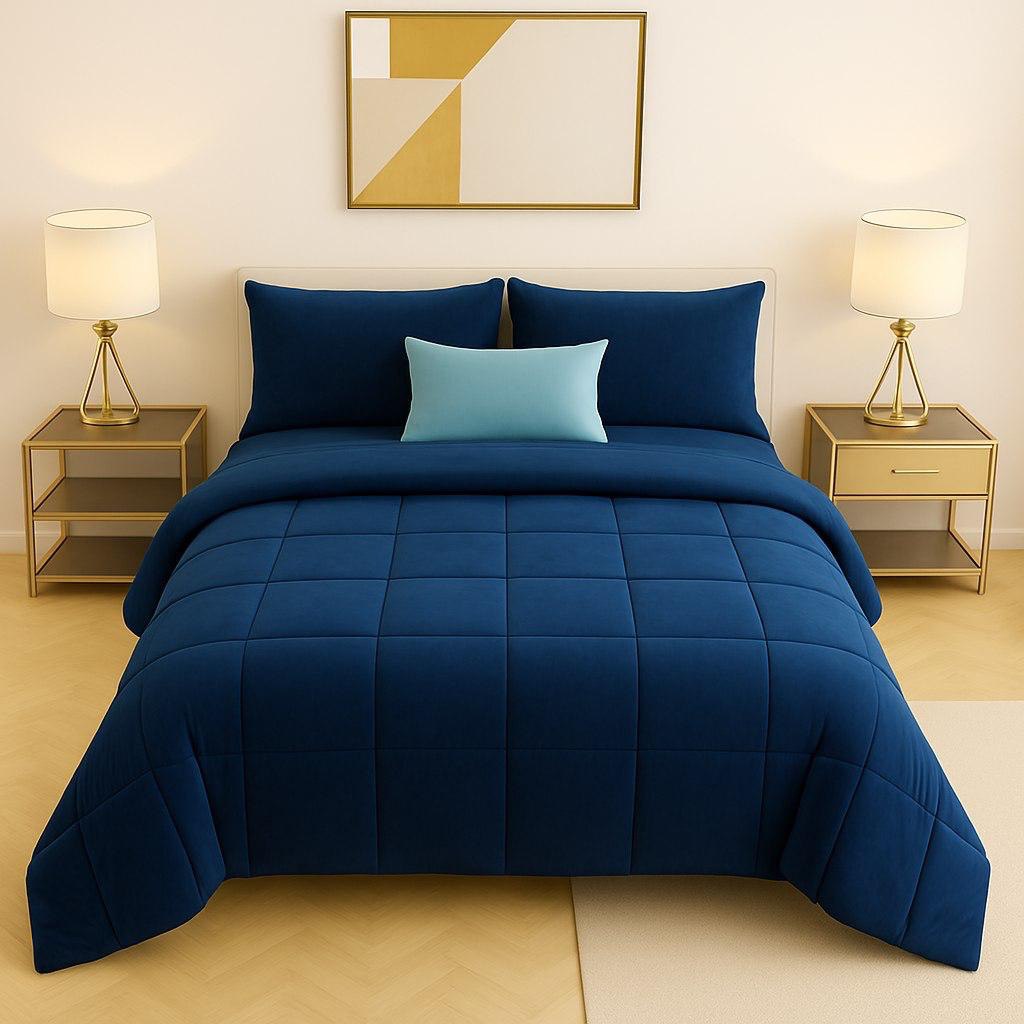 Trapunta Matrimoniale Velvet velluto "Langhe" - L'Abbraccio Austero ed Elegante