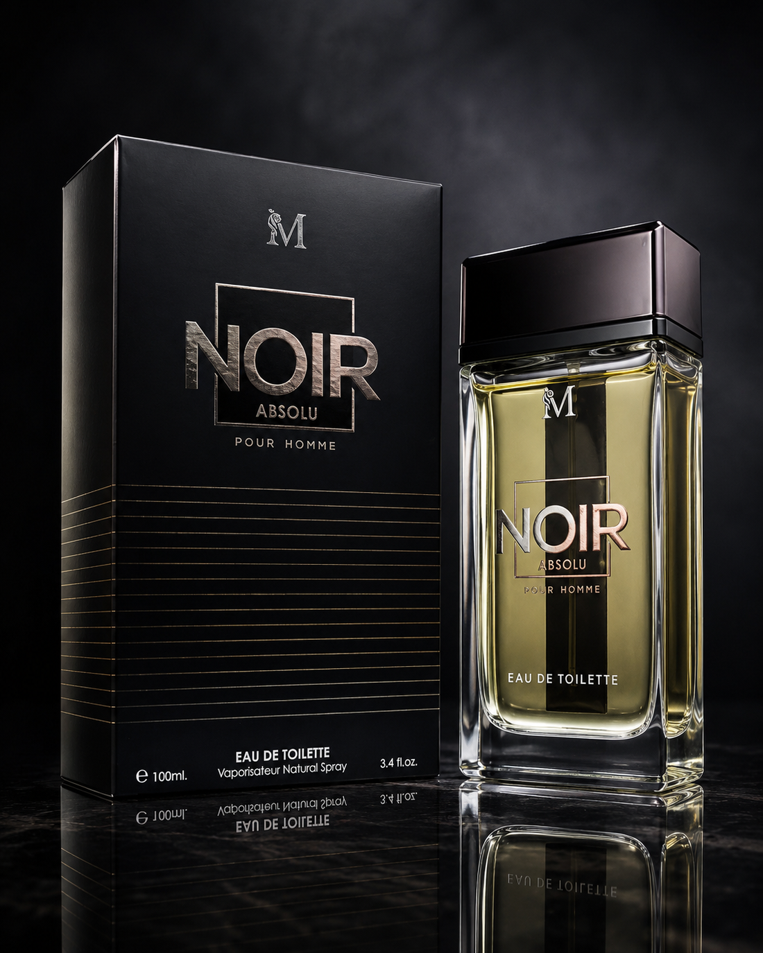 Noir Absolu Pour Homme – Profumo Uomo Elegante Legnoso Ambrato 100 ml Ngiolet Jeans