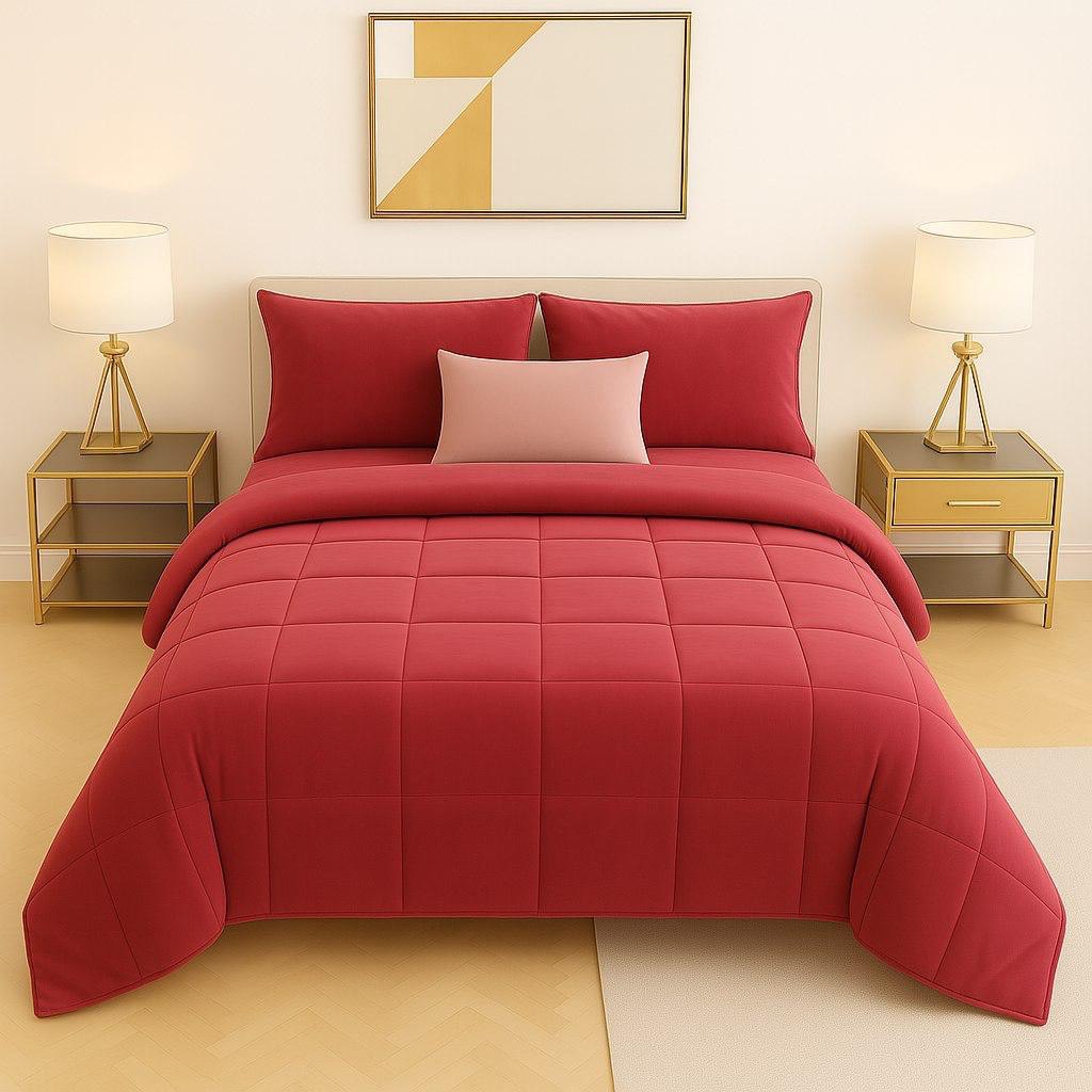 Trapunta Matrimoniale Velvet velluto "Langhe" - L'Abbraccio Austero ed Elegante