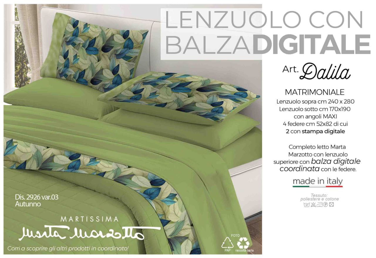 Lenzuolo Tinta Unita con 4 Federe Marta Marzotto