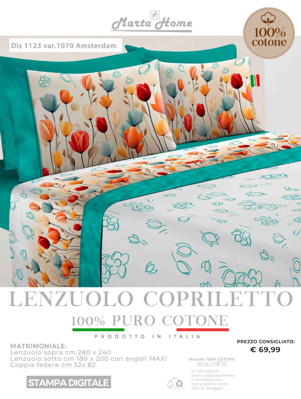 Lenzuolo in Stampa Digitale Marta Marzotto