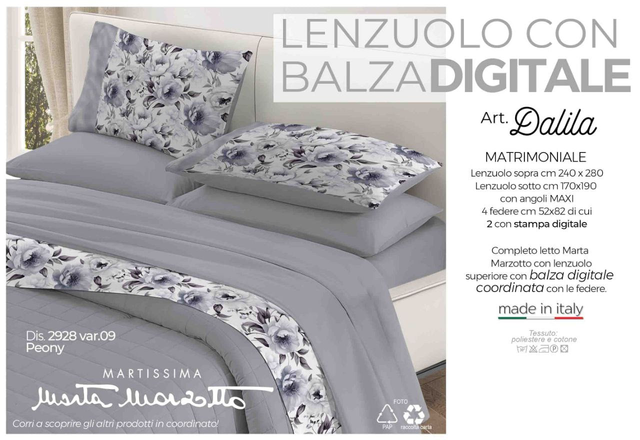 Lenzuolo Tinta Unita con 4 Federe Marta Marzotto