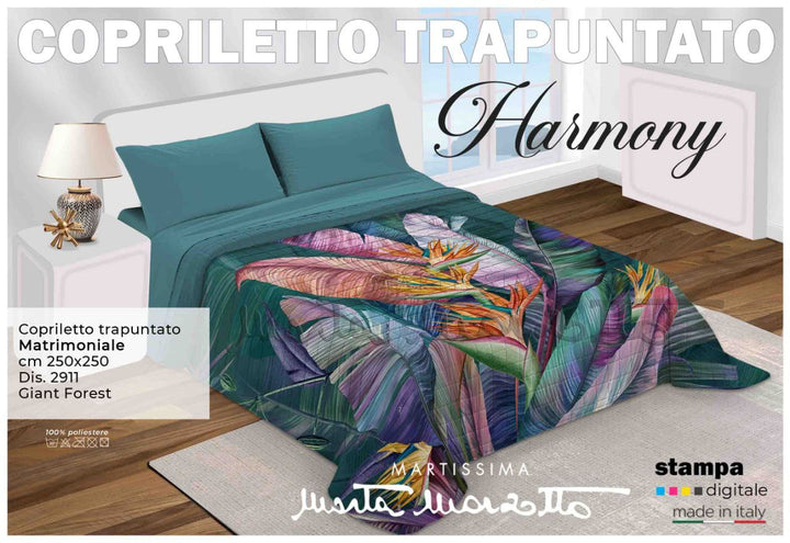 Trapuntino Matrimoniale Maxi in Stampa Digitale Piazzata: