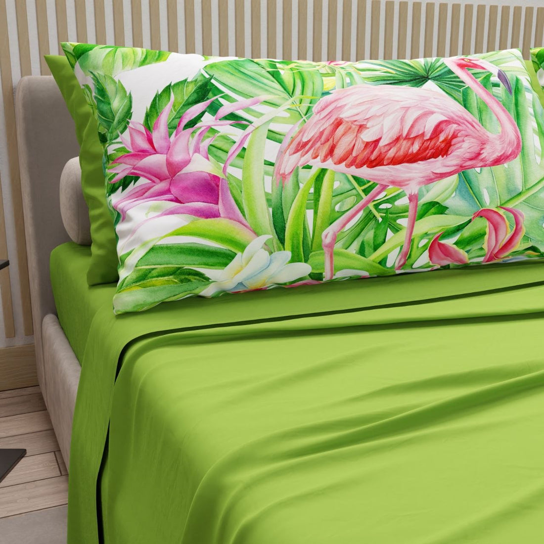 Completo Lenzuola Tropical Flamingo