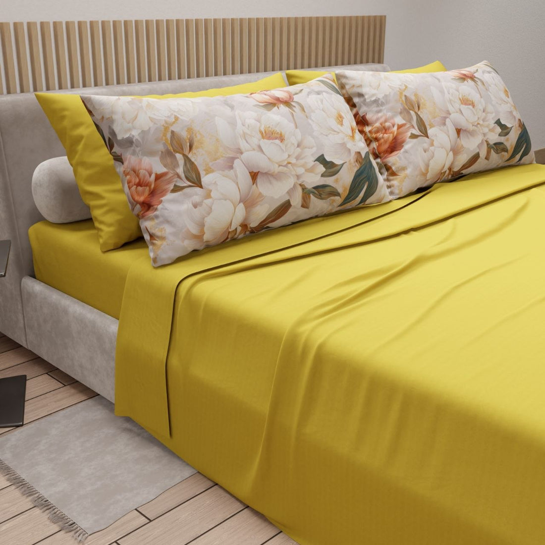 Completo Lenzuola Fiore Giallo