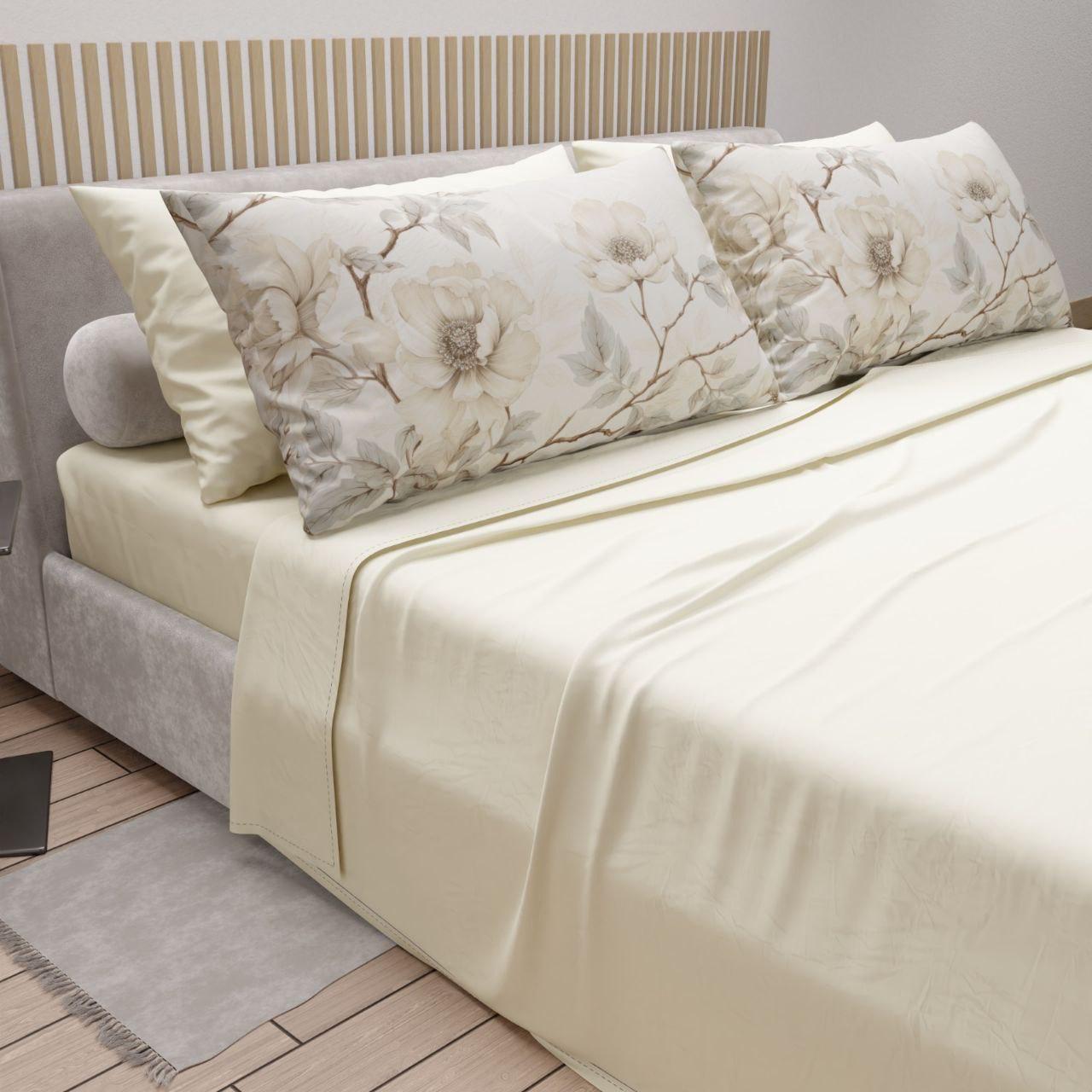 Lenzuola in  cotone t.unità con 4 federe