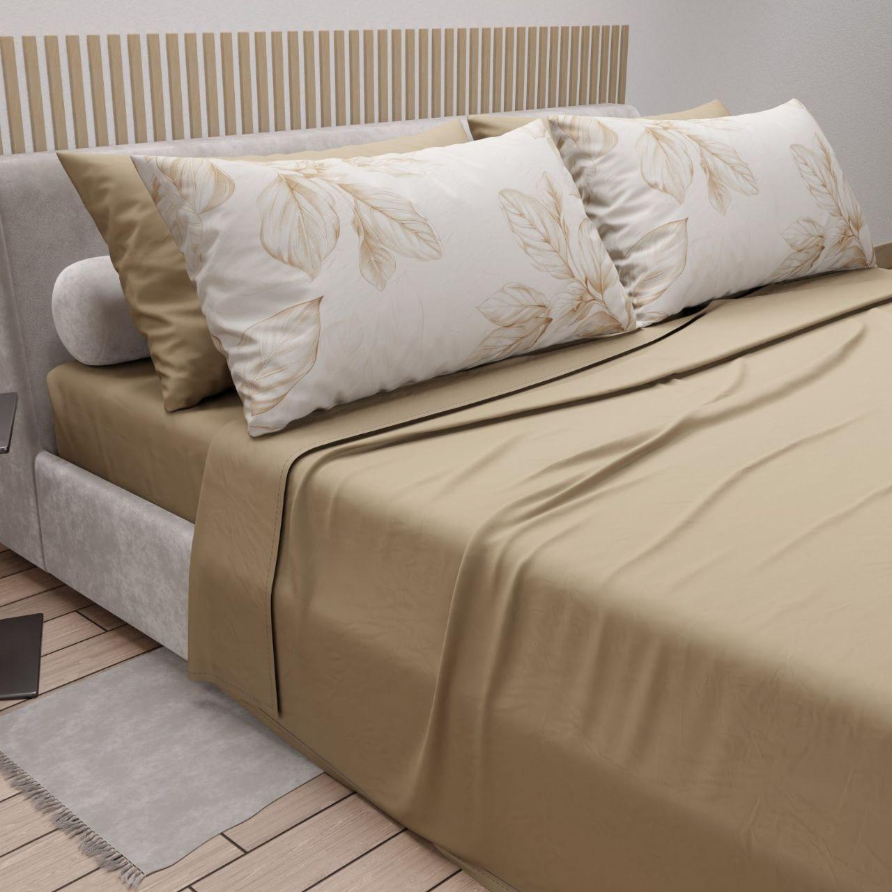 Lenzuola in  cotone t.unità con 4 federe