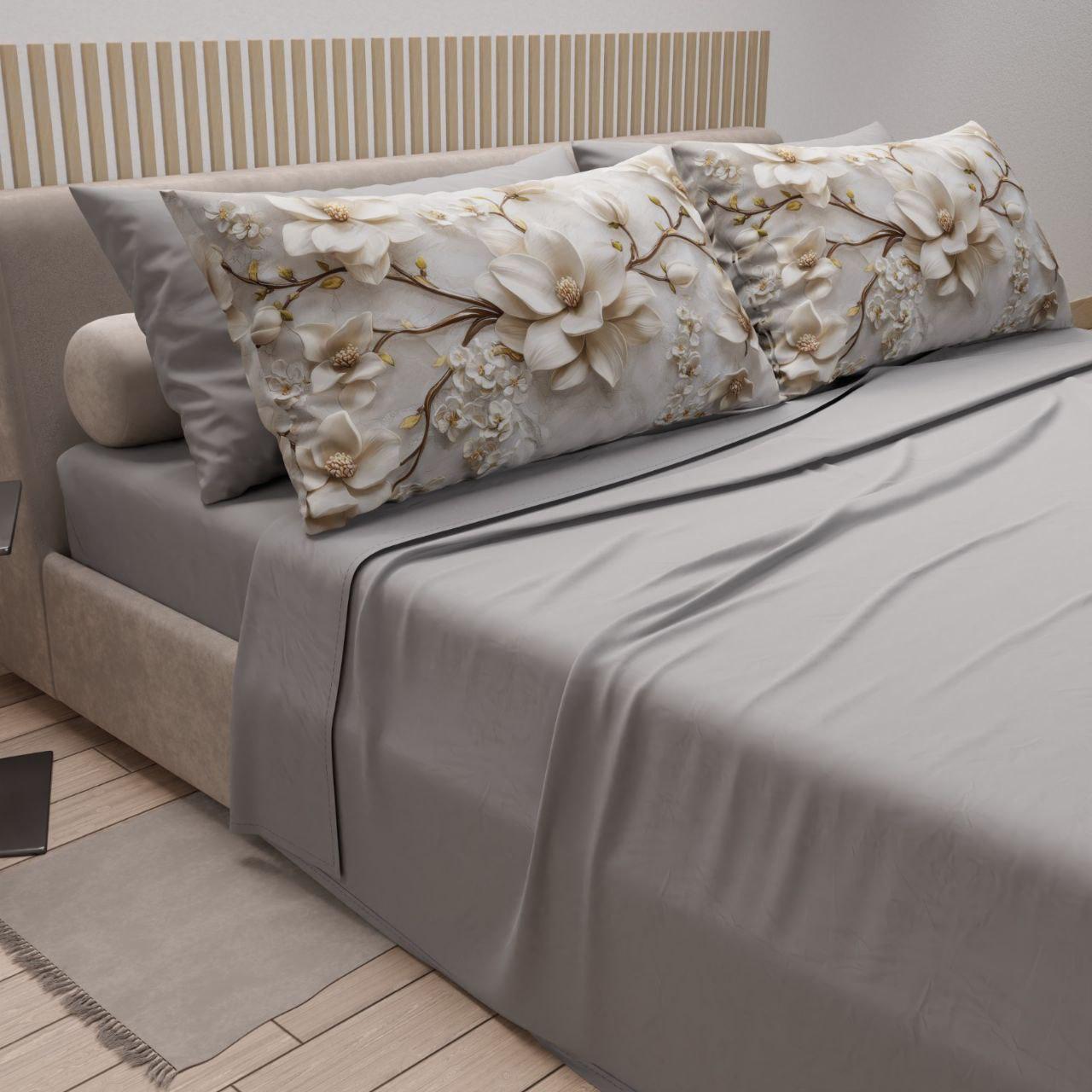 Lenzuola in  cotone t.unità con 4 federe