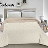 Two-Tone Solid Color Quilted Bedspread