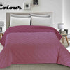 Two-Tone Solid Color Quilted Bedspread