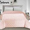 Two-Tone Solid Color Quilted Bedspread