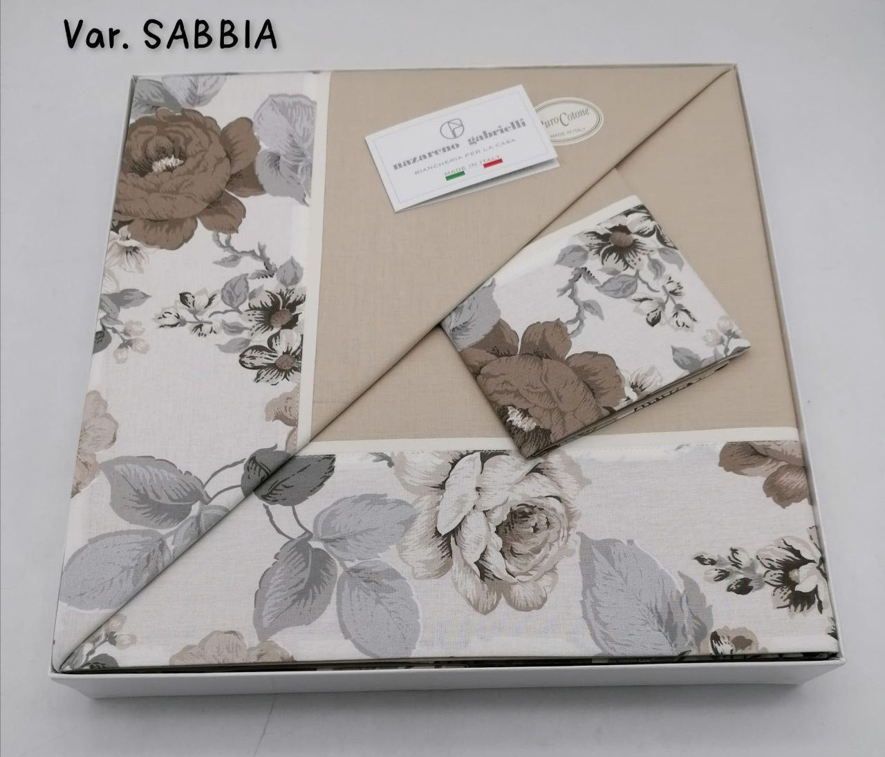 Completo lenzuola Nazareno Gabrielli con balza stampata