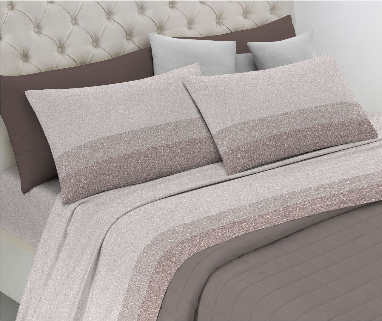 Coppia Lenzuola Stampata Cotone 2 Posti Art. Sofia