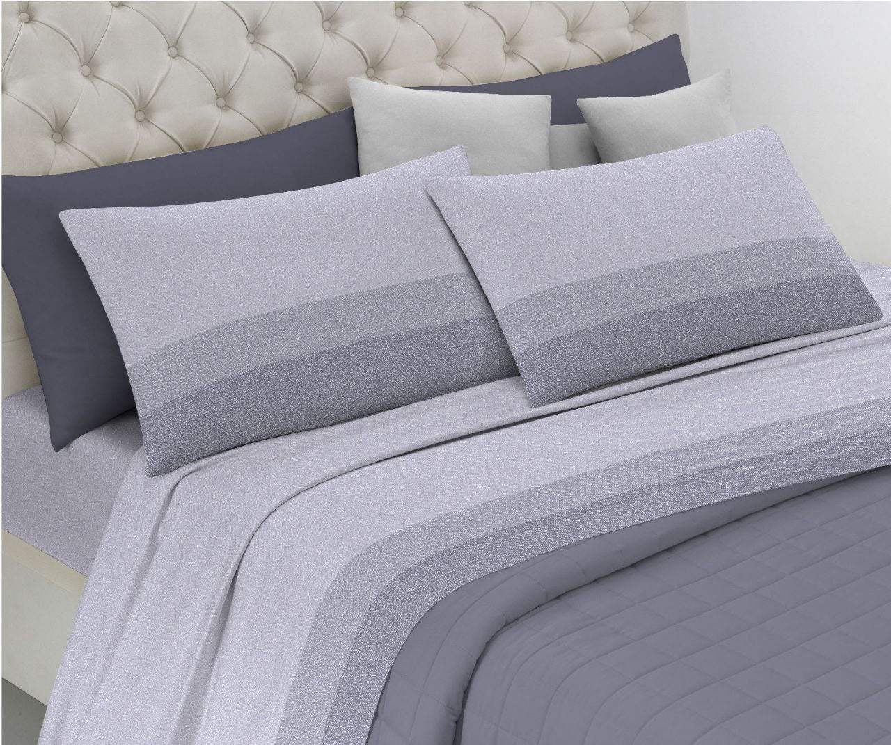 Coppia Lenzuola Stampata Cotone 2 Posti Art. Sofia